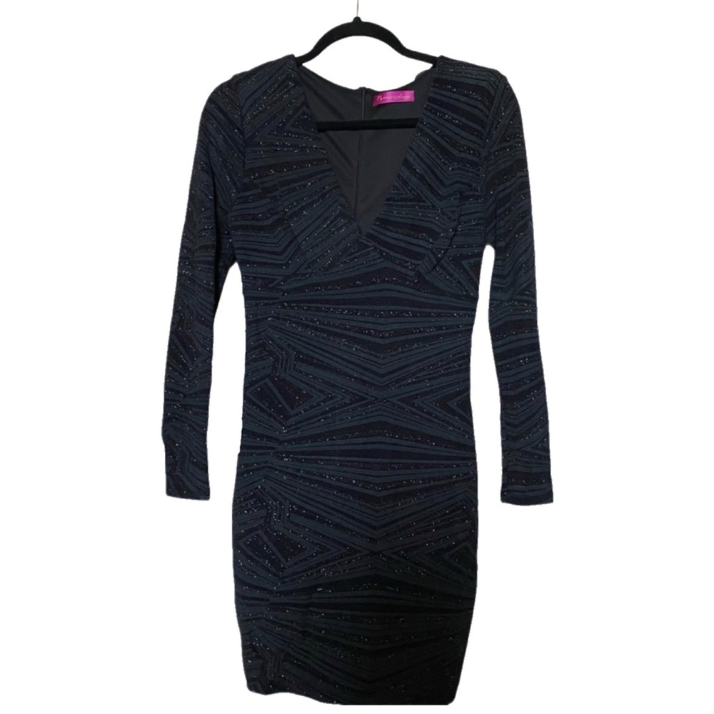 Narcisa Lang Long Sleeve Glitter LBD - Size M